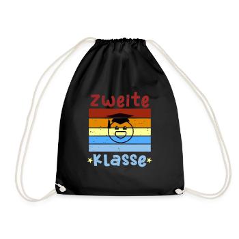 2. Klasse Smile Schulbeginn T shirt - Turnbeutel - Schwarz - Vorne