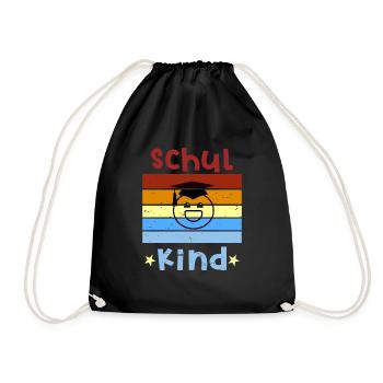 Schulkind 1. Klasse Smile Schulbeginn T shirt - Turnbeutel - Schwarz - Vorne