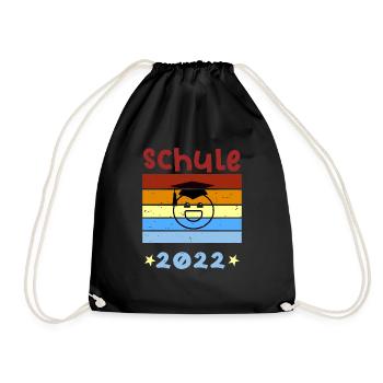 Schule 2022 1. Klasse Smile Schulbeginn T shirt - Turnbeutel - Schwarz - Vorne
