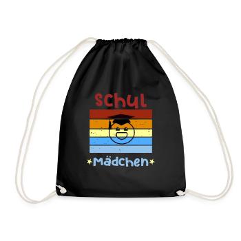 Schulmädchen 1. Klasse Smile Schulbeginn T shirt - Turnbeutel - Schwarz - Vorne