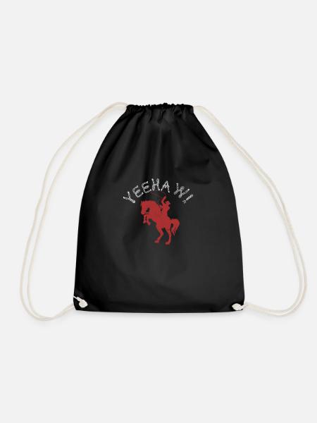 Yeehaw Cowboy Western Land Vintage Rodeo Reiten - Turnbeutel - Schwarz