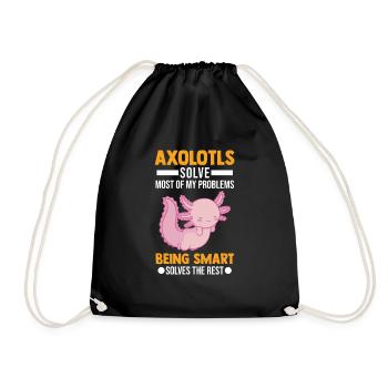 Axolotl Cadeau Queue Lurch - Sac de sport léger - noir - Devant
