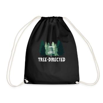Tree-directed Disc Golf Players Funny Frisbee Golf - Turnbeutel - Schwarz - Vorne