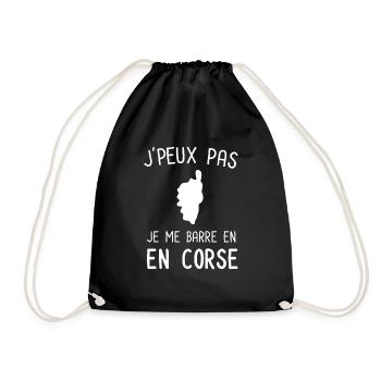 Je peux pas je me barre en corse - Sac de sport léger - noir - Devant