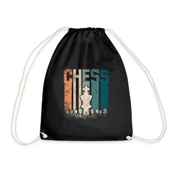 Échecs Vintage Rétro - Sac de sport léger - noir - Devant