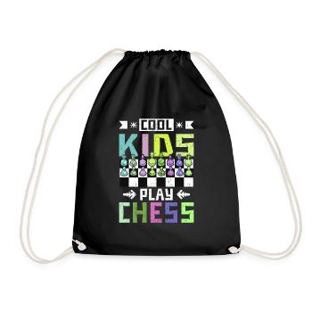des enfants sympas jouent aux échecs - Sac de sport léger - noir - Devant