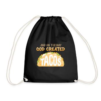 Taco Tacos Mexican Food - Drawstring Bag - black - Front