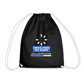 Grand Père en 2023 Pour Futur Papy Naissance Bébé - Drawstring Bag - black - Front
