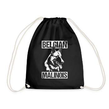 Belgian Malinois Hunde - Turnbeutel - Schwarz - Vorne