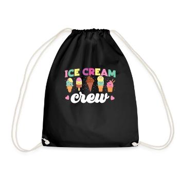 Ice Cream Cone Ice Cream Crew - Turnbeutel - Schwarz - Vorne