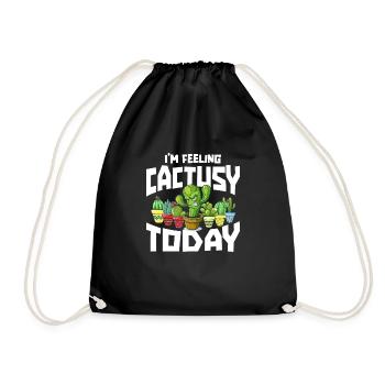Cactus arbuste Cactus piquant jardinier de jardin - Sac de sport léger - noir - Devant