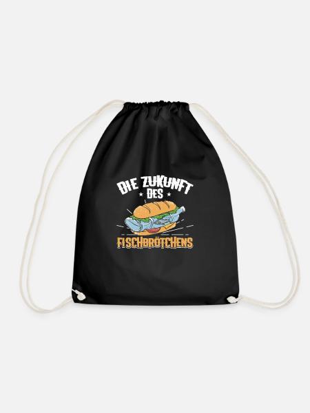 Zukunft des Fischbrötchens Norddeutsch - Turnbeutel - Schwarz