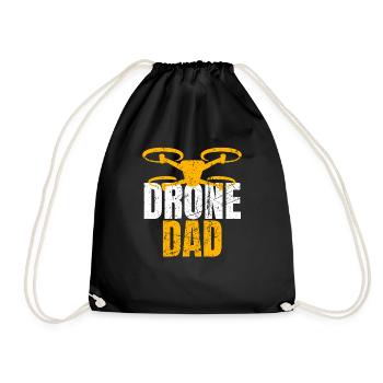 Drone Dad Drone Pilot Drone Operator - Drawstring Bag - black - Front