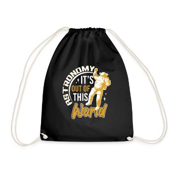 Astronomy Out Of This World Humor - Drawstring Bag - black - Front