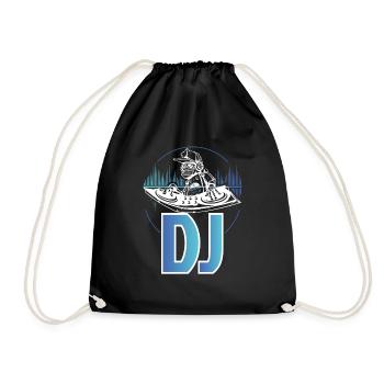 Electronic Visualizer Turntables Cool DJ - Drawstring Bag - black - Front