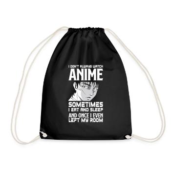 Funny Anime Gift - Drawstring Bag - black - Front