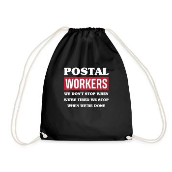 Funny Letter Deliverer Post Post Gifts - Drawstring Bag - black - Front