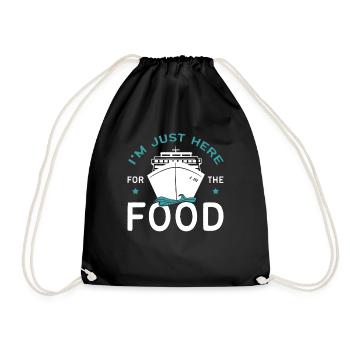 Je suis juste ici pour la croisière gastronomique - Sac de sport léger - noir - Devant
