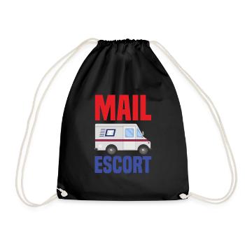 Lustige Briefzusteller Briefträger Post Geschenke - Turnbeutel - Schwarz - Vorne