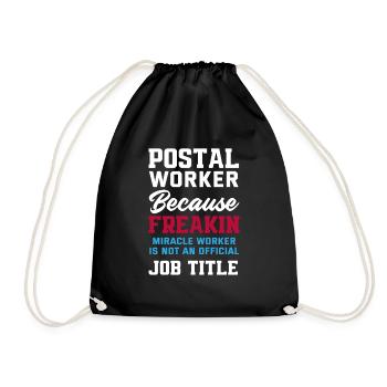 Funny Letter Deliverer Post Post Gifts - Drawstring Bag - black - Front