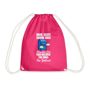 Lustige Briefzusteller Briefträger Post Geschenke - Turnbeutel - Fuchsia - Vorne