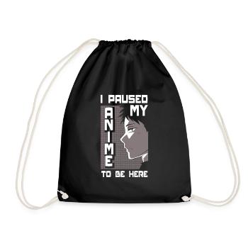 Funny Anime Gift - Drawstring Bag - black - Front