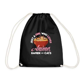 Funny Anime Gift - Drawstring Bag - black - Front