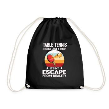 Tennis de table ce n’est pas seulement un passe-temps c’est mon escape - Sac de sport léger - noir - Devant