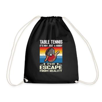 Tennis de table ce n’est pas seulement un passe-temps c’est mon escape - Sac de sport léger - noir - Devant