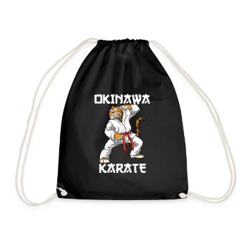 Karate Tiger - Okinawa Karate Japanische - Turnbeutel - Schwarz - Vorne