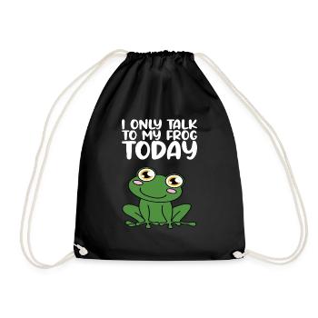 Je ne parle aujourd’hui qu’avec ma grenouille - Sac de sport léger - noir - Devant