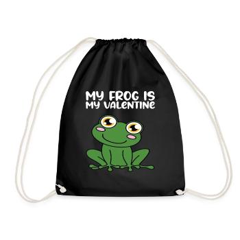 Mein Frosch Ist Mein Liebling - Turnbeutel - Schwarz - Vorne