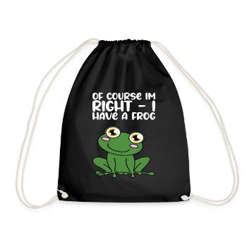 Bien sûr, j’ai raison, j’ai une grenouille - Sac de sport léger - noir - Devant
