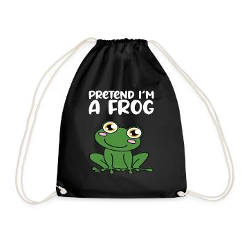 Prétendez que je suis une grenouille - Sac de sport léger - noir - Devant