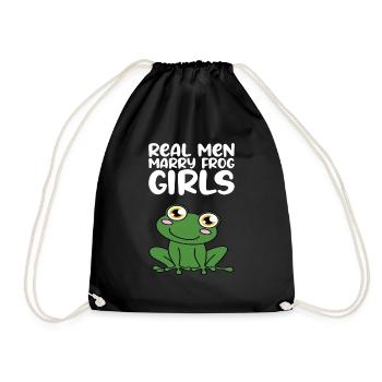 Les vrais hommes épousent des filles grenouilles - Sac de sport léger - noir - Devant