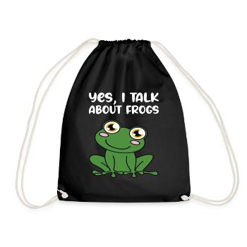 Oui, je parle de grenouilles - Sac de sport léger - noir - Devant
