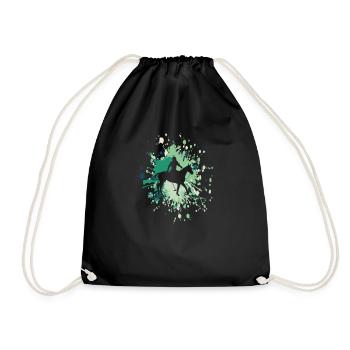 Horst Riding Color Splash - Drawstring Bag - black - Front