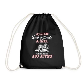 Ne sous-estimez jamais une fille qui aime le JiuJitsu BJJ - Sac de sport léger - noir - Devant