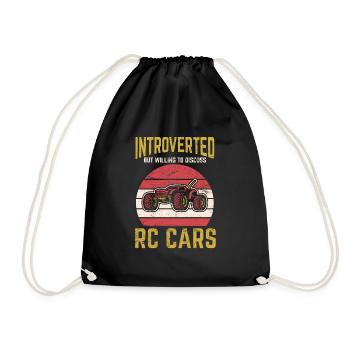 Introverted But Willing Discuss RC Cars Remote Con - Turnbeutel - Schwarz - Vorne