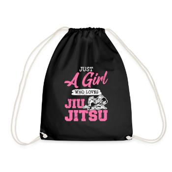 Juste une fille qui aime le Jiu Jitsu BJJ JiuJ brésilien - Sac de sport léger - noir - Devant
