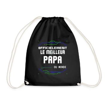 Le Meilleur Papa Cadeau de Noël pour Père - Drawstring Bag - black - Front