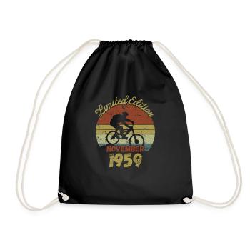 Anniversaire Vélo Vélo Novermber 1959 - Sac de sport léger - noir - Devant