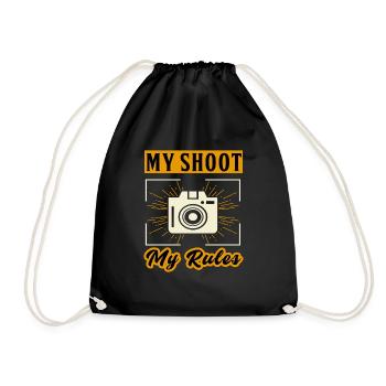 Photography Camera Lens My Shoot - Turnbeutel - Schwarz - Vorne