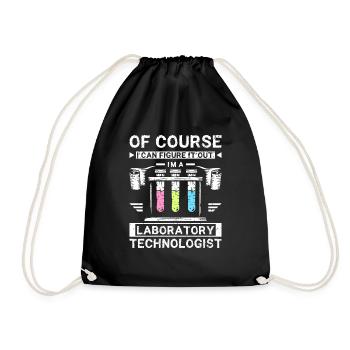 Funny laboratory technologist - Drawstring Bag - black - Front