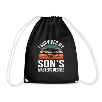 J’ai survécu au certificat de fin d’études de maîtrise de mon fils - Sac de sport léger - noir - Devant
