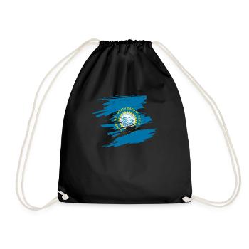 South Dakota Home Gift - Drawstring Bag - black - Front