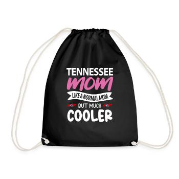 Tennessee mother gift - Drawstring Bag - black - Front