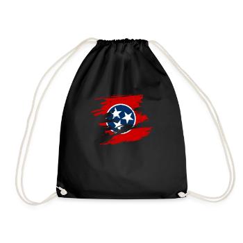 Tennessee proud gift - Drawstring Bag - black - Front