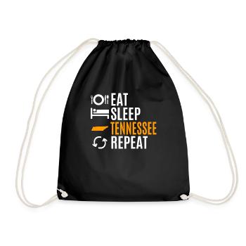 Eat Sleep Tennessee Repeat Cadeau - Sac de sport léger - noir - Devant