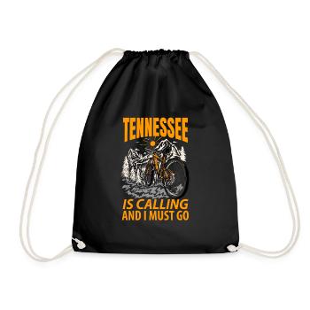 Tennessee adventure gift - Drawstring Bag - black - Front
